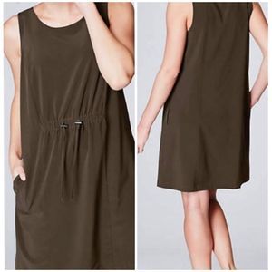 J.Jill Dress Womens XS Green Fit Tank Drawstring Pockets Lightweight Comfy